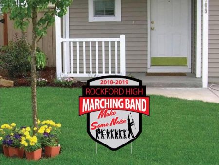 Marching Band 22  Shield Yard Sign with Banner Online Hot Sale