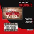 Custom Holiday Red Truck Doormat Bundle For Sale