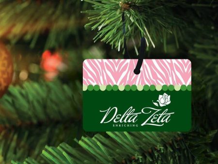 Delta Zeta Rectangle Ornament Set of 3 Online Hot Sale