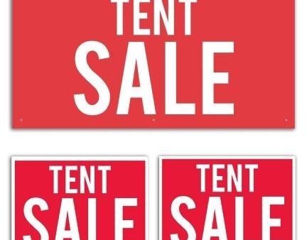 Tent Sale Banner & Yard Signs Set on Sale