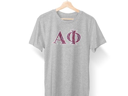 Alpha Phi Paisley Greek Letters T-Shirt Cheap