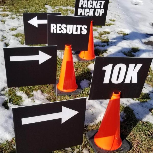 Road Race Directional Signs & Cones Set For Discount