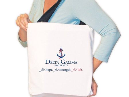 Delta Gamma Canvas Tote Bag - For Hope. For Strength. For Life Sale