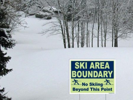 Ski Area Boundary Sign or Sticker - #2 Supply