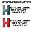 18  KG Deluxe Common Yard Letters with Black Outline, 32 Letters Include 16 Solid & 16 Sparkle Hot on Sale