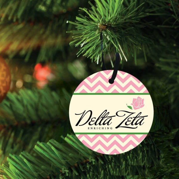 Delta Zeta Ornament Set of 3 Shapes For Sale