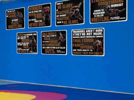 7 Sign Wrestling Room Motivational Signs For Sale