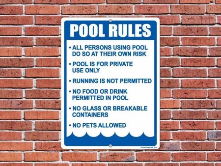 Pool Rules Sign or Sticker - #1 Fashion