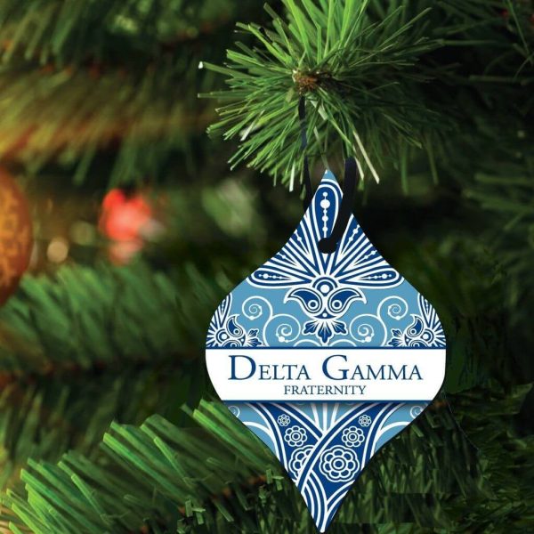 Delta Gamma Ornament Set of 3 Shapes Fashion