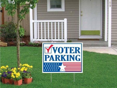 18 x24  Voter Parking Here Yard Sign For Cheap