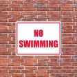 No Swimming Horizontal Sign or Sticker Online