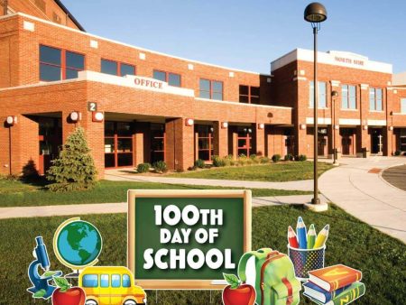 100th Day of School Yard Sign Decorations 9 pc Set Hot on Sale