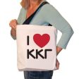 I Love Kappa Kappa Gamma Canvas Tote Bag For Cheap