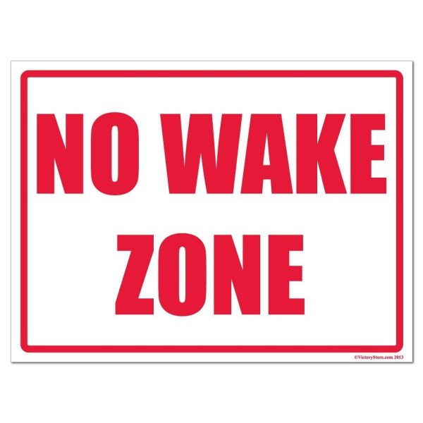 No Wake Zone Sign or Sticker Fashion