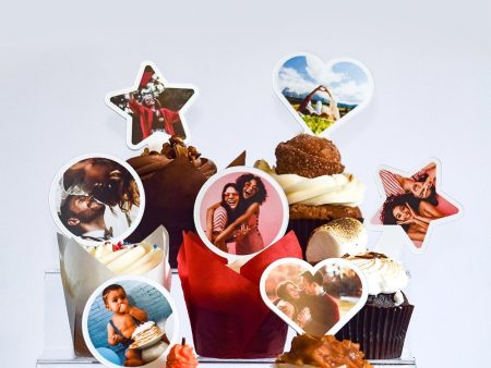 Custom Photo Cupcake Toppers - Shaped Supply