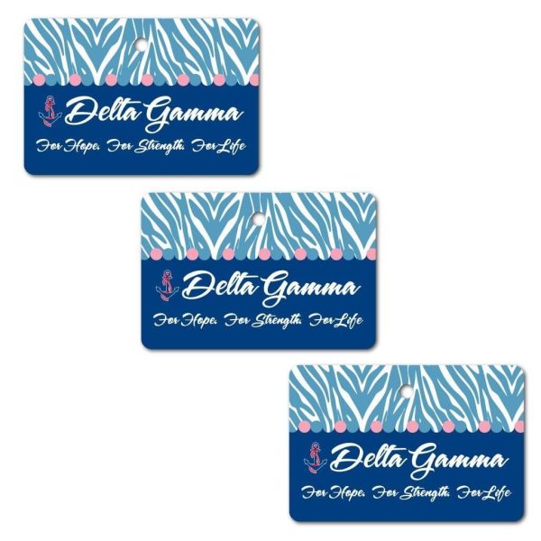 Delta Gamma Rectangle Ornament Set of 3 Supply