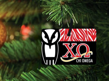 Chi Omega Rectangle Ornament Set of 3 Online