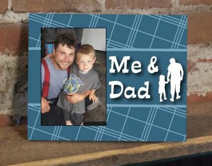 Me and Dad Plaid Picture Frame on Sale