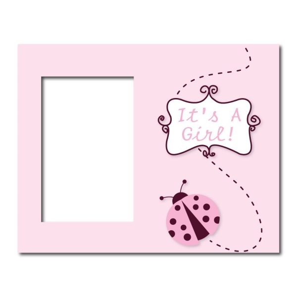 It s a Girl Pink Ladybug Decorative Picture Frame Hot on Sale