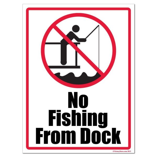 No Fishing From Dock Sign or Sticker Hot on Sale