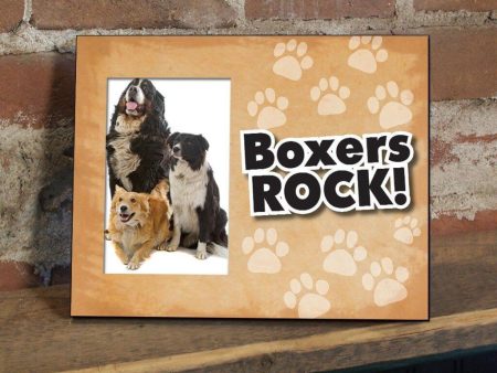 Boxers Rock Dog Picture Frame Online now