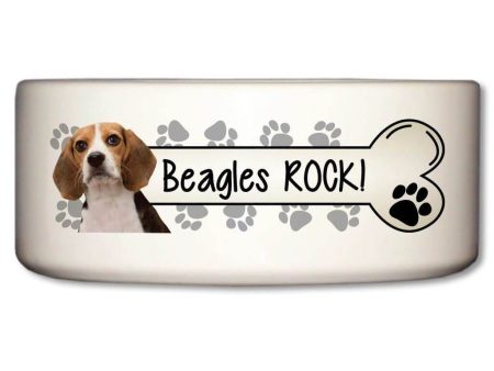 Beagles Rock Ceramic Dog Bowl Online