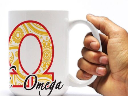 Chi Omega 15oz Paisley Greek Letters Coffee Mug For Cheap