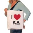 I Love Kappa Delta Canvas Tote Bag Online Sale