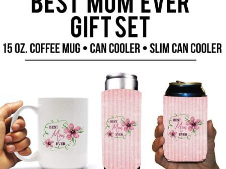 Best Mom Ever Coffee Mug & Can Cooler Gift Set Hot on Sale