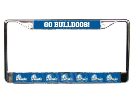 Drake University Go Bulldogs! License Plate Frame Online Sale