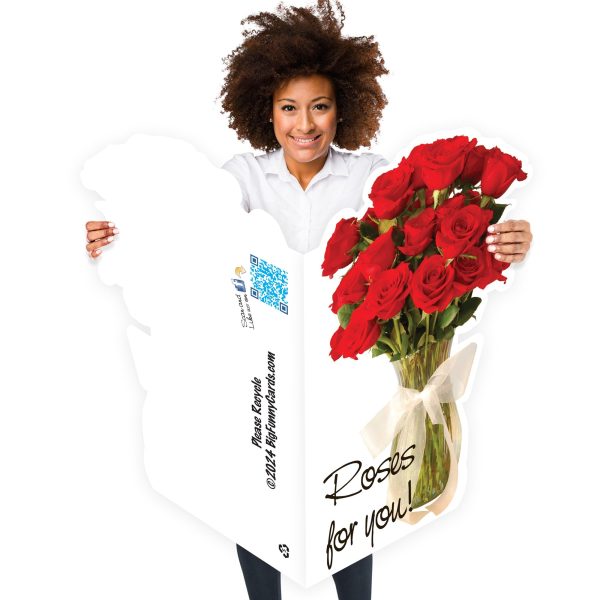 3  Giant Mother s Day Roses Shaped Greeting Card Online now