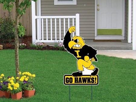 18 x24  University of Iowa Herky Yard Sign For Discount