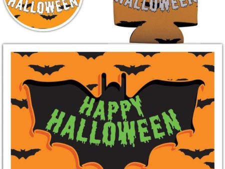 Happy Halloween Gift Pack - Yard Sign, Decal & Can Cooler For Discount