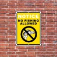 Notice No Fishing Allowed with Icon 18 x24  Aluminum Sign Online Sale