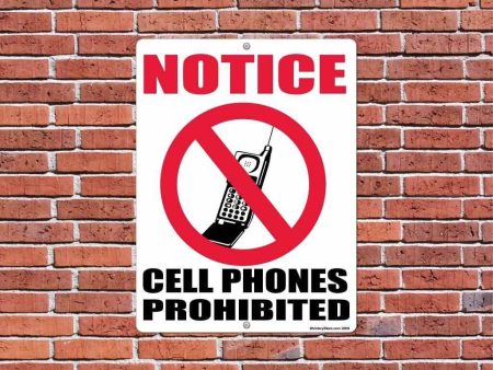 Cell Phones Prohibited Sign or Sticker For Discount