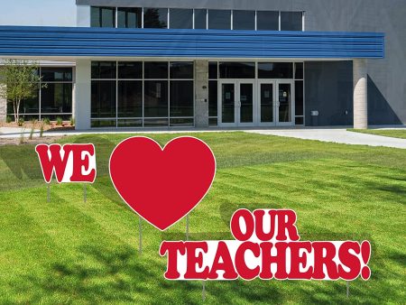 We Love Our Teachers Yard Card - 3 pcs Supply