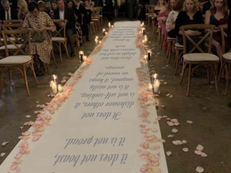 1 Corinthians 13:4-7 Wedding Aisle Runner Discount