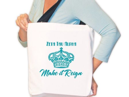 Zeta Tau Alpha Canvas Tote Bag -  Make it Reign  Design For Sale