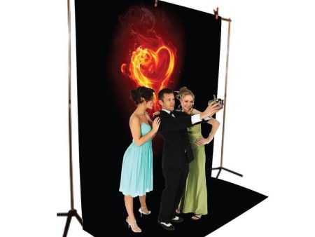 Burning Heart Vinyl Photography Backdrop For Cheap