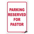 Parking Reserved for Pastor Sign or Sticker Online Hot Sale