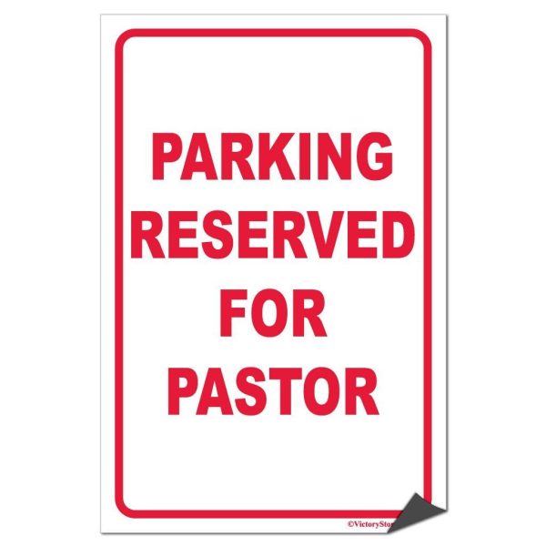 Parking Reserved for Pastor Sign or Sticker Online Hot Sale