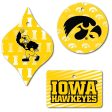 University of Iowa Hawkeyes Ornament Set of 3 Different Shapes Online Hot Sale