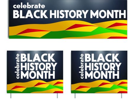 Celebrate Black History Month Banner & Yard Signs Set Online Sale