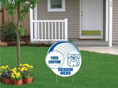 21  Volleyball Double Circle Yard Sign For Discount