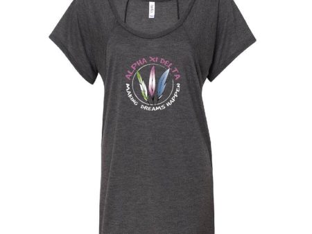 Alpha Xi Delta Feather Dream Catcher Women s Raglan T-shirt Online Sale