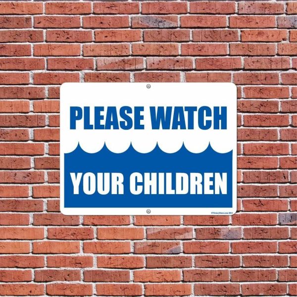 Please Watch Your Children Pool Sign or Sticker Online