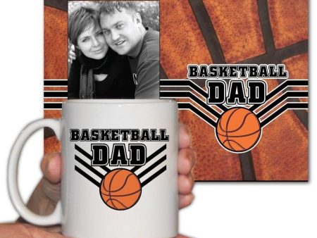 Basketball Dad Picture Frame and 11oz. Coffee Mug Office Set Supply