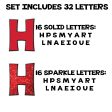 18  KG Deluxe Common Yard Letters with Black Outline, 32 Letters Include 16 Solid & 16 Sparkle Hot on Sale