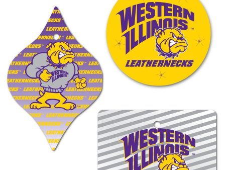 Western Illinois University Ornament Set of 3 Shapes Online now