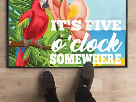 Tropical  It s Five O Clock Somewhere  Doormat on Sale